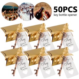 Key To My Heart Wedding Anniversary Bottle Opener Souvenir and Giveaways with Tag 50pcs