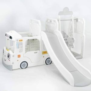 Bebeplay สไลเดอร์รถบัสชิงช้า สไลเดอร์ชิงช้า สไลเดอร์ สไลเดอร์เด็ก รถบัสสไลเดอร์สีขาว ของแท้ รับประกัน 18 เดือน ของเล่นสนาม ของเล่นเด็ก