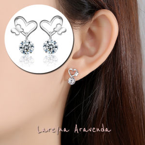 Lareyna Aravenda Anting Wanita S925 Korea Love Butterfly Crystal AT013