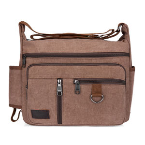 Mens Fashionable Retro Style Multifunctional Canvas High-quality Large Capacity Crossbody Bag