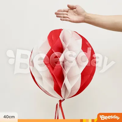 Dekorasi Lampion Kertas 17an Merah Putih Bulat | Hiasan Kemerdekaan RI Indoor