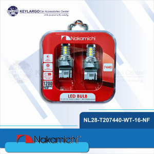 BULB T20 7440 SINGLE CONTACT PARK LIGHT 16 LEDS 1200 LUMENS/PAIR NON FLASH 12V WHITE 6000K
