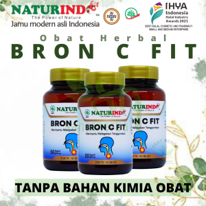 Obat herbal bron c fit spesialis melegakan tenggorokan sistem pernafasan naturindo sahatherbal