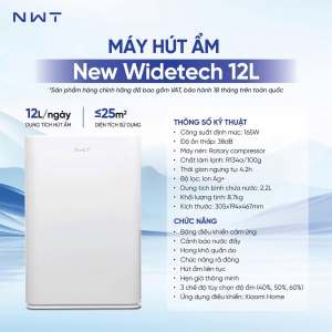 Máy hút ẩm thông minh Xiaomi WIDETECH 12L kết nối App thông minh