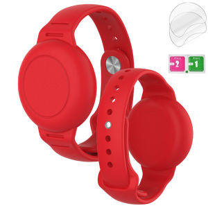 Vòng tay Airtag chính hãng của Apple dành cho trẻ em Chống nước Dây đeo cổ tay bằng silicon Vỏ bọc toàn bộ cho Apple Airtag Holder Dây đeo đồng hồ chống mất Phụ kiện ẩn cho trẻ em Tracker St