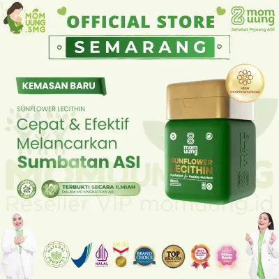 Mom Uung Sunflower Lecithin 30 Kapsul Melancarkan Sumbatan ASI - Non GMO - BPOM Halal