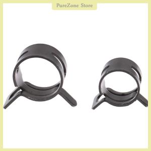 [PureZone] 10Pcs Hose Clamps Fuel Hose Line Water Pipe Clamp Hoops Air Tube Fastener Spring Clips Diameter 6mm 7mm 8mm 10mm 12mm 14mm 16mm 20mm