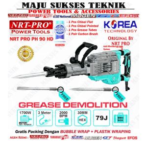 NRT-PRO PH 90 HD Mesin Bor Bobok Beton Tembok Grease Demolition Jack Hammer Drill PH90