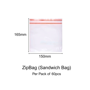 LACYS Zip Bags – Resealable Food Storage Bags 4 sizes suitable for kitchen storage and freezing.