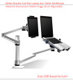 Holder Bracket Anti Slip Laptop dan Tablet Multifungsi Material Alumunium Kokoh Tinggi 29 cm Adjustable Sesuai Gambar. 