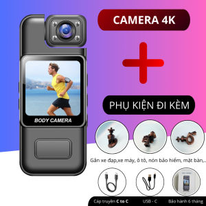 Camera quay phim du lịch chạy bộ 4K mượt mà - Máy quay phim cầm tay mini có màng hình HD quan sát trực tiếp ( có wifi)