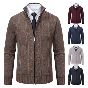 Man Knit Sweater Jacket Fleece Cardigan Amazon Mens Clothes Luxury Brown Jersey Casual Sweatshirts Warm Jumper Korean Coat