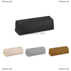 [COD] Season pet กระเป๋าใส่ดินสอหนัง PU ความจุมากอุปกรณ์การเรียนสำหรับนักเรียนที่เก็บเครื่องเขียนกล่องใส่ดินสอมีซิป