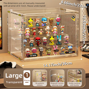 Hộp trưng bày Acrylic PopMart có nhiều tầng xếp chồng lên nhau hộp đựng búp bê Labubu hộp đựng đồ lưu trữ trong suốt