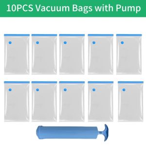 【NEW A 】1-10Pack Vacuum Storage Bags Space Saver Bags Compression for Comforters and Blankets Sealer Clothes Travel Packing Organizer