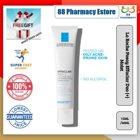 La Roche Posay Effaclar Duo (+) Acne Spot Treatment Moisturizer (kulit ...
