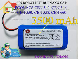 PIN ROBOT HÚT BỤI ECOVACS CEN 540 CEN 546 CEN 550 CEN 558 CEN 660 ( DUNG LƯỢNG CAO 3500 mAH BẢO HÀNH 9 THÁNG )