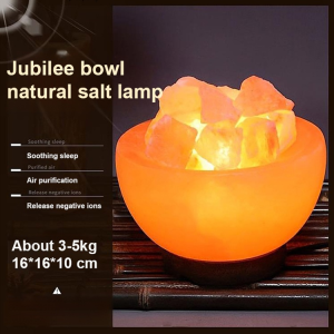 Himalayan S Grade Crystal Salt Lamp Wealth Gathering and Fortune Attracting Pyramid Aromatherapy Salt Lamp Ingot Gathering and Treasure Gathering喜马拉雅盐聚宝盆灯