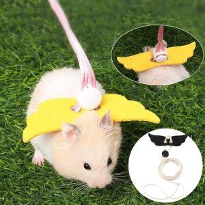 CANICECA Anti-lost Small Pet Harness Safety Buckle Adjustable Strap Guinea Pig Leash Lightweight Washable Hamsters Harness Outdoor