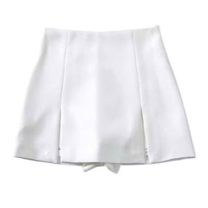 chân váy chữ a kaki trơn vải mềm mạico giãn có bảo hộ size smlxl đen trắng