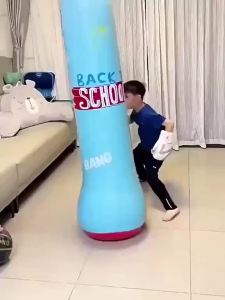 [SG Seller]Kids Inflatable Punching Bag Free Standing ing Bag Tumbler Sandbag for Children Exercise Stress Relief Toy