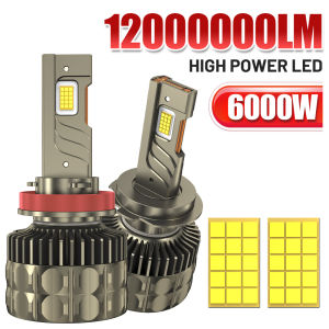Bóng Đèn Pha Led H7 H11 H1 H3 H4 Công Suất Cao 6000K LED 9005 9006 9012 HB3 HB4 3 Bộ Đèn Led Ống Đồng Cho Xe Hơi 12V 2PCS2026