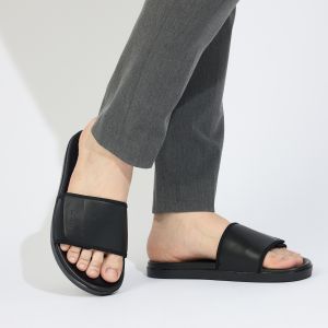 Dép nam MWC 7879 - Dép Nam Quai Ngang Bản To Dập Logo MWC Chất Liệu Da Tổng Hợp Thời Trang