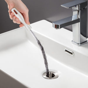 Pipe Dredging Brush Bathroom Hair Sewer Sink Cleaning Brush Drain Cleaner Plug Hole Remover Tool 家用下水道毛发清理