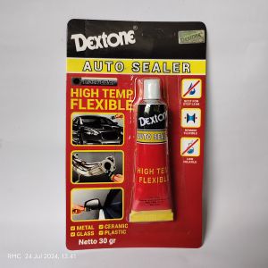 Dextone Lem Besi Auto Sealer Hitam 30 Gram Lem Tahan Panas Lem Mesin
