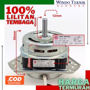 DINAMO SPIN PENGERING 2 TABUNG LG 90WATT | MOTOR DINAMO SPIN MESIN CUCI 2TABUNG LG-E MULTI UMUM 90WAT | SPINNER MESINCUCI 2 AS 12 MM 90 WATT
