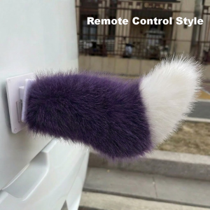 NEXASHOP Fluffy Remote Control Electric Bicycle Tail Realistic Rechargeable Car Wagging Moving Tail Creativity Versatile Motorcycle Tail Ornament All Vehicles