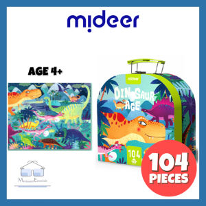 (Dinosaur Age) Mideer Gift Box Portable Puzzle Box (Age 4+) - Jigsaw Puzzle Learning Fun Educational Toy Children Kid Christmas Present Gift