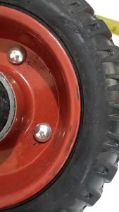 Heavy-Duty Rubber Caster Wheel with Ball Bearings 1200LBS Load Capacity - Wheel for Cart Dolly Trolleys Build Construct