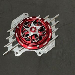 CNC Aluminum Motorcycle Water Tank Cover with 3D Cooling Fan for Vario/Click 125/150 - High-Quality Intake & Fuel Delivery Fairing