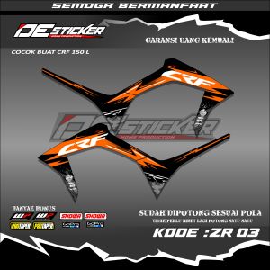 Striping Stiker Variasi Honda CRF 150L Sticker Variasi List Semifull Design Terbaru Free Laminasi Anti Gores ZR 03