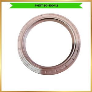 Phớt chắn dầu bánh sau (oil seal). Thông số 80x100x12 có lò xo