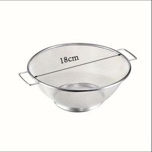 Stainless Steel Double Handle Strainer Colander Strainer Food Strainer Steel Fine Mesh Strainer Bowl Drainer Vegetable Sieve