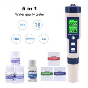 PH AIR METER DIGITAL TDS AIR EC TEMP SALINITAS. 7 IN 1 + PAKET KALIBRASI