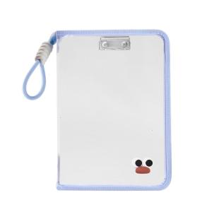 Clear PVC File Case Water Resistant File Organiser With Handle Letter Size Document Folder For Business School Document