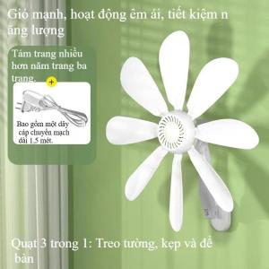 Quạt kẹp mini 8 cánh 3 trong 1 (kẹp ~ treo tường ~ để bàn) Quạt kẹp 5 cánh có thể dùng để bàn và treo tường. Cánh quạt kẹp.