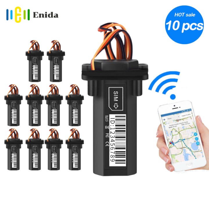 Enida 10pcs GT02 Mini GPS Tracker Real time Vehicle Locator for Car