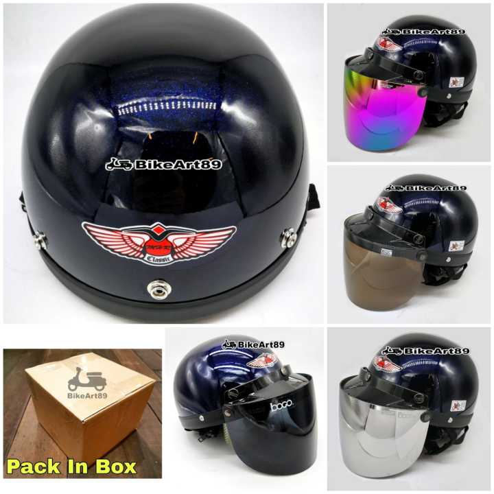 🔥 MALIBU BLUE MHR III Half Cut Helmet MHR Topi Kura 🏍 EX5 SYM W100  W125 RFS150 VF3i R15 Y15 RS150 LC135 FZ150 Ysuku 🏍 Riding Gear Motor