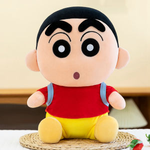 Genuine Crayon Shin Chan With Backpack Plush Toy 22/30/40/80cm Cartoon Anime Crayon Shin-chan Plushies Kawaii Soothing Doll Chuddly Pillow Gifts Girl 蜡笔小新 公仔