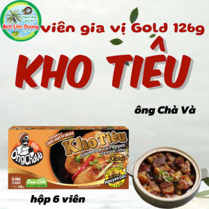 [COMBO 5 HỘP 126GR] VIÊN GIA VỊ KHO TIÊU GOLD ÔNG CHÀ VÀ