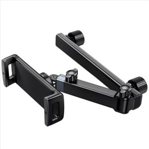 TKC28 ปรับได้ ที่วางแท็บเล็ตสำหรับพนักพิงศีรษะในรถยนต์ แขนต่อขยาย ขาตั้งหมุนได้ ที่วางโทรศัพท์เบาะหลัง ทั่วไป ไม่ลื่น ขาตั้งแท็บเล็ตแบบยืดหดได้ ที่นั่งหลังรถยนต์