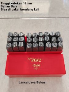 Alat Ketok Set Huruf Angka 12mm Zeki Japan Letter Number Punch Set Zeki Huruf Angka Ketok 12mm Zeki Japan