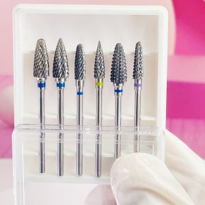5Pcs/kit Dental Carbide Burs Handpiece 2.35MM Shank Lab Drill Tungsten Steel Cutters For Dental Polisher