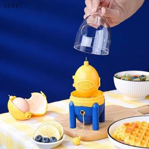 FOUNDTWO Easy Clean Egg Scrambler Manual Tool Efficient Mixing Egg Puller Manual Maker Food Grade Silicone Egg Spinner Kitchen Use
