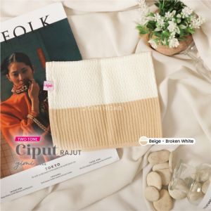 Ciput Murah Berkualitas Ciput Rajut 2 warna Cotton Letichia Nyaman Dipakai Ciput Rajut Premium Two Tone - Gimi Hijab