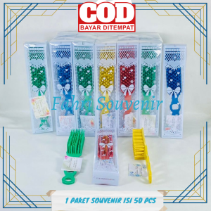 Souvenir Pernikahan Sisir Sikat Kemasan Mika isi 50 PCS
